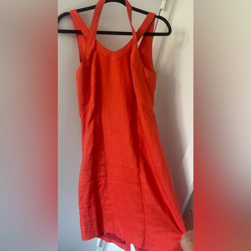 Philosophy  linen halter orange dress size 4