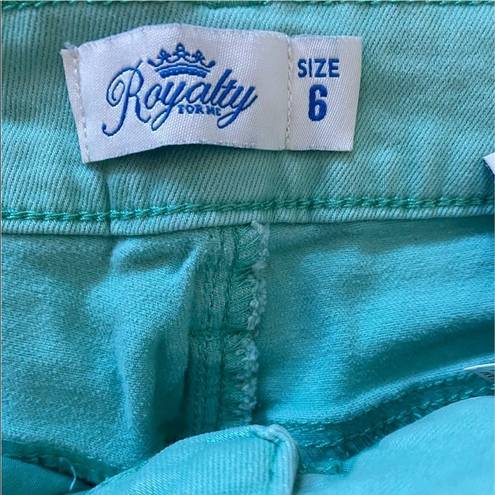 Royalty For Me  Cropped Capri Jeans Mint Green Women’s US Size 6