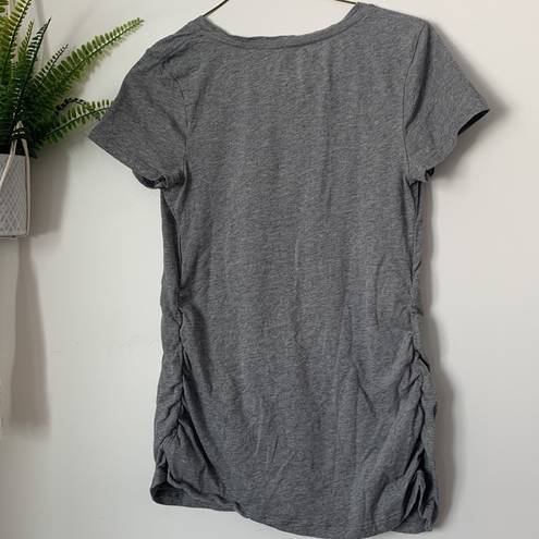 Isabel Maternity  Light Gray V Neck Tee