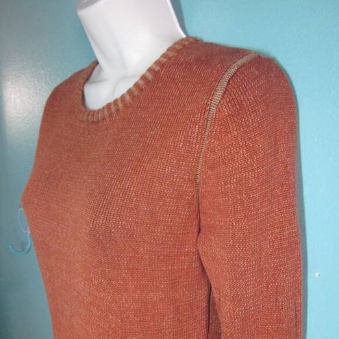 Elizabeth and James Textile  Orange Cotton Sweater Size S