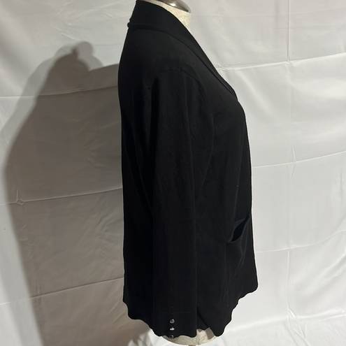 89th and Madison   women’s black open cardigan sweater size 1X.