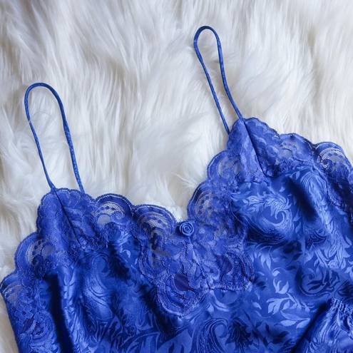 Royal Blue 2pc Satin Night Set