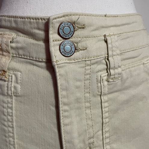 Pilcro  Beige Cargo Pants with Paisley Patches