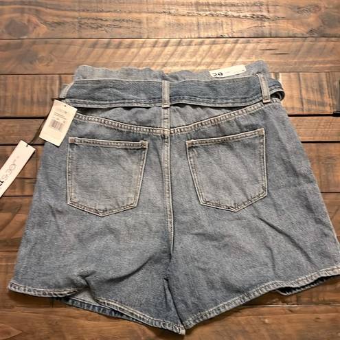 Joe’s Jeans Joes Jeans Paperbag Waist Belted Denim Shorts Med Wash NEW Size 29