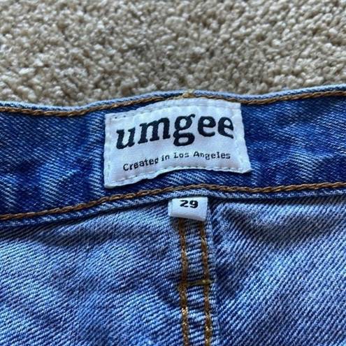 Umgee 1.  Mom Jeans with Light Distressing