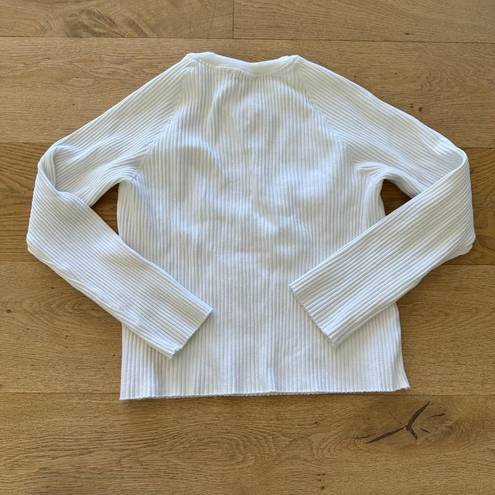 The Range  Long Sleeve Ribbed Sweater in White