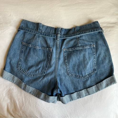 Hollister  W32 15 high rise mom short paper bag tie waist denim cuff shorts boho