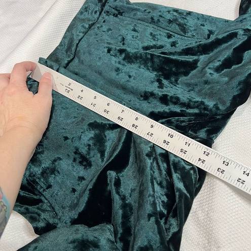 Cynthia Rowley  Dark Green Velvet Wide Leg Pants Sz 4