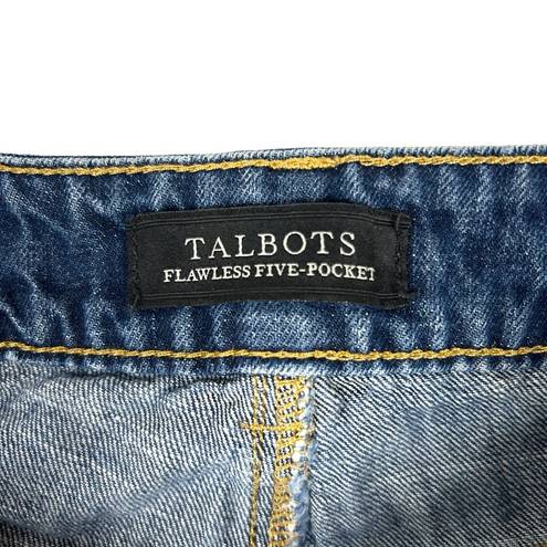 Talbots  Womens Size 8 Flawless Five Pocket Boyfriend Jean Denim Stretch Blue