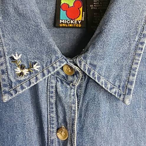 Disney Mickey Unlimited Denim Button Up Shirt