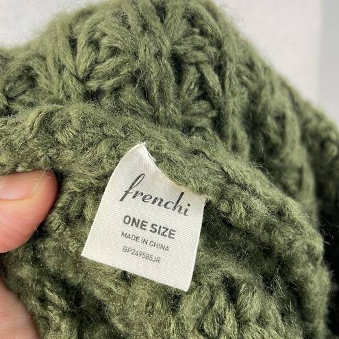 infinity Frenchi  Green Chunky Knit Scarf