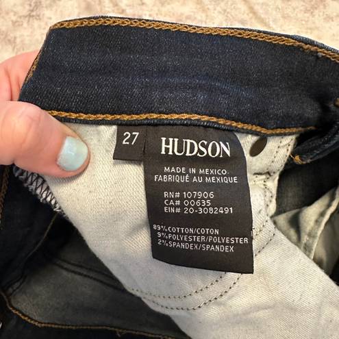 Hudson High Waist Barbara Super Skinny 10” Front Rise Jeans