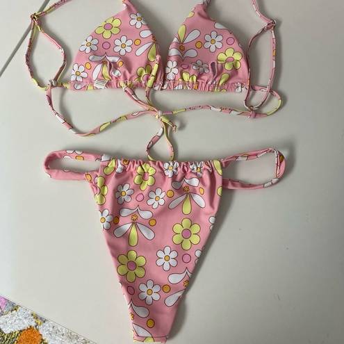 Aurelle Swim  Poppy Pink Floral Bikini