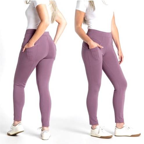 Betabrand  Skinny Leg Journey Pant Lilac Lavender Purple Stretch Size Small