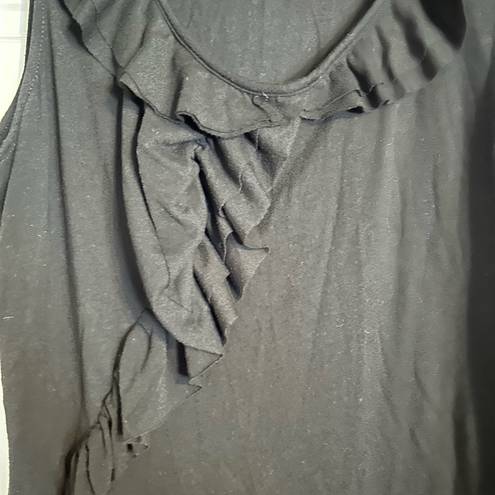 Coldwater Creek  black ruffled tank