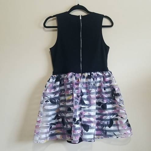 Brat Star  Black Multicolored Dress Sz Large