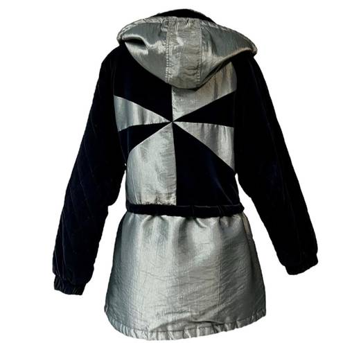 London Fog Vintage  Metallic Jacket with Geometric Detail