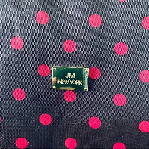 JM Collection JM New York Brown & Pink Polka Dot Print Roll-Out Travel Make Up Bag