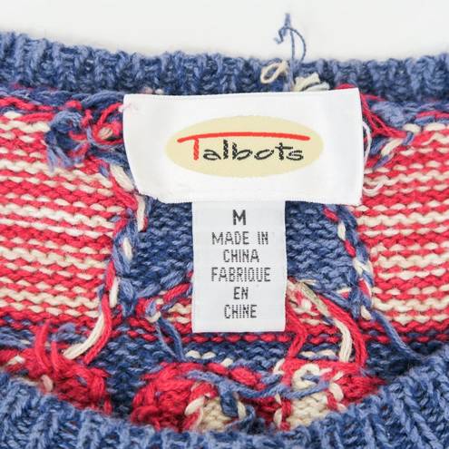 Talbots Vintage  4th of July American Flag Cardigan Sweater