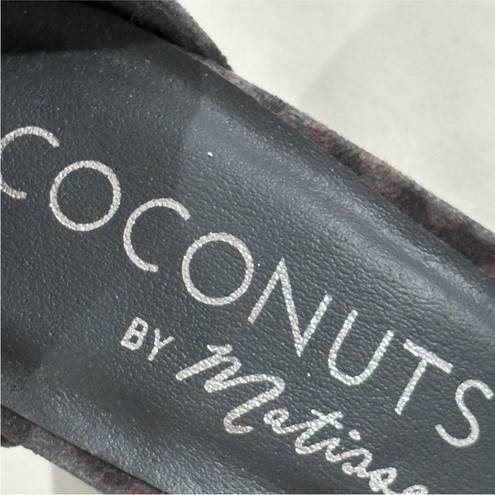 Coconuts by Matisse  Sashed block Heel stacked Sandal Gray spotted size 7 NWOT