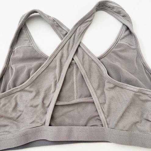 Krass&co [True & ] Gray Cross Back Scoop Neck Wireless Bralette Workout Size XL