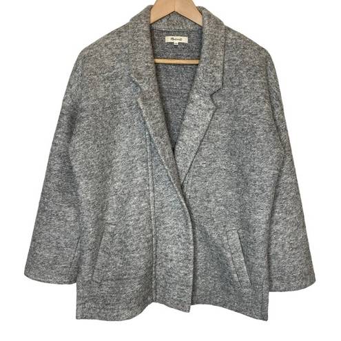 Madewell  Grey Wool Speaker Jacket Gray Women's Coat Cardigan, size Small