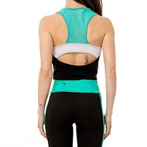 Kappa NEW S Small Open back  Kombat System Athletic Tank Top Black/Green/White