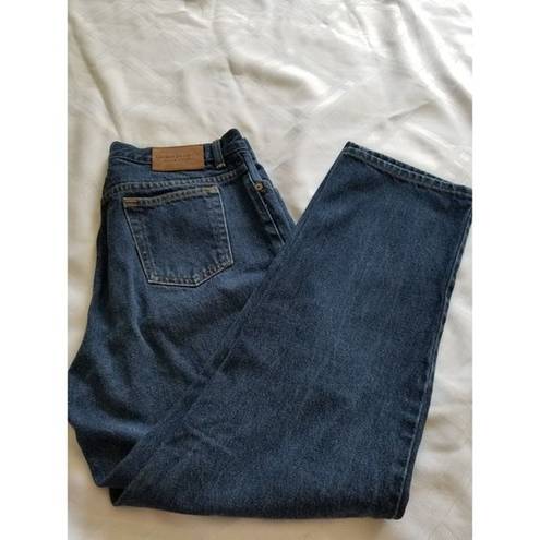 Krass&co Lauren Jeans  Classic Straight Leg Mom Jeans Dark Blue Womens Size 12P 32x27