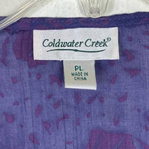 Coldwater Creek Vintage  Purple Lace Embroidered Whimsygoth Blouse Size PL