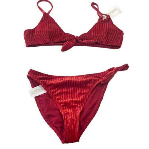 Dippin Daisy’s Swimwear DIPPIN DAISYS Revibe Red velvet Zen Astro 2 pc swimsuit bikini NEW Size small