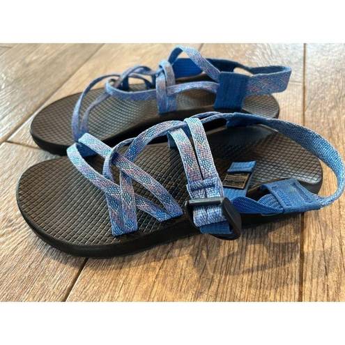 Chacos Chaco Cloud ZX1 Classic Sport Sandals Blue Braid Size 8 Womens J106090 Shoes