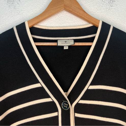 Tuckernuck  Lauren Cardigan in Black and White Stripe small