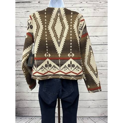 Shyanne  Aztec Open Front Cardigan Women’s Small Wool Blend Casual Southwestern