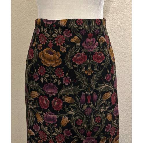 Briggs Vintage 90s Floral Maxi Slit Skirt Multi Size 18