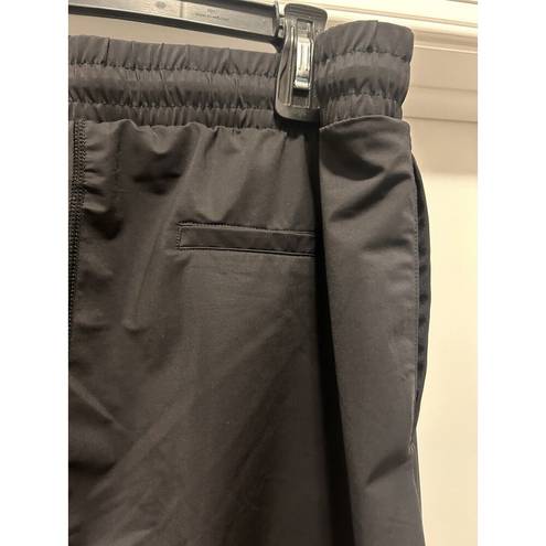 Zyia  Active Pants  3XL Black Nylon Blend Athletic Jogger With Gold Zipper Accent