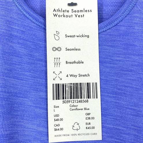 Sweaty Betty  Women's Size 12 Athlete Seamless Workout Vest Top Cornflower Blue