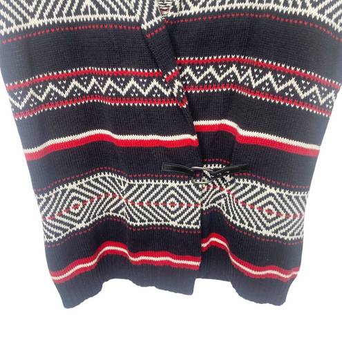 CHAPS Vintage  sweater vest western boho southwest black size medium