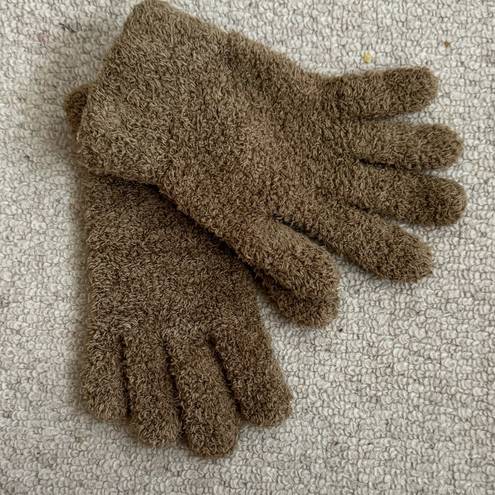 Fuzzy Brown Gloves