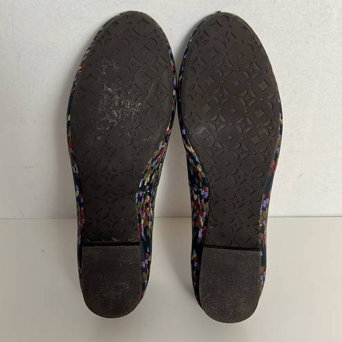 Fossil  Abstract Multicolor Print Leather Round Toe Ballet Flats Skimmers 9.5