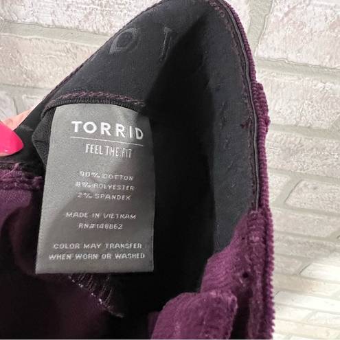 Torrid  NWT Bombshell Skinny Corduroy High Rise Jeans in Windsor Wine Size: 20T