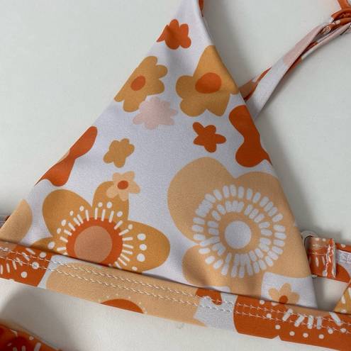 Aurelle Swim  X McCall Mitchell White and Orange Floral Bikini