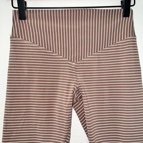 Charlotte Olympia Olympia Activewear Tan Striped Cropped Leggings