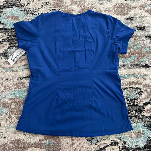 Butter Soft Core Women’s 4-Pocket Rounded V-Neck Scrub Top - Galaxy Blue