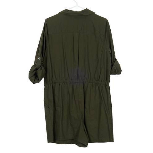 Popsugar  Button Front Romper Green XL NWT