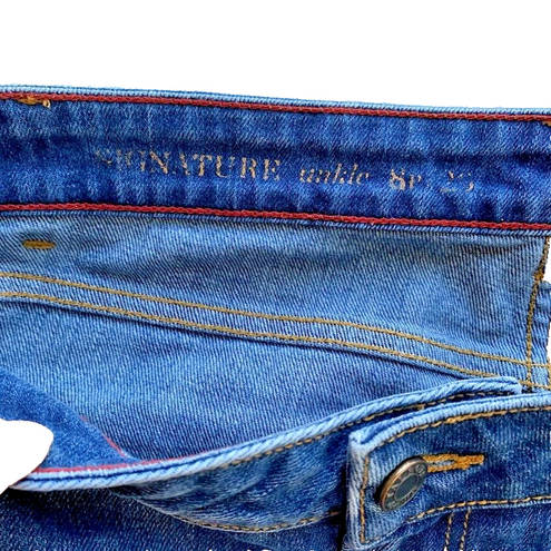 Talbots  Signature Ankle Mid Rise Blue Denim Jeans Womens Size 8P Petite