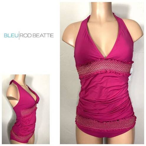 Bleu Rod Beattie New.  rouge smocked tankini set Size 8. Retails $161