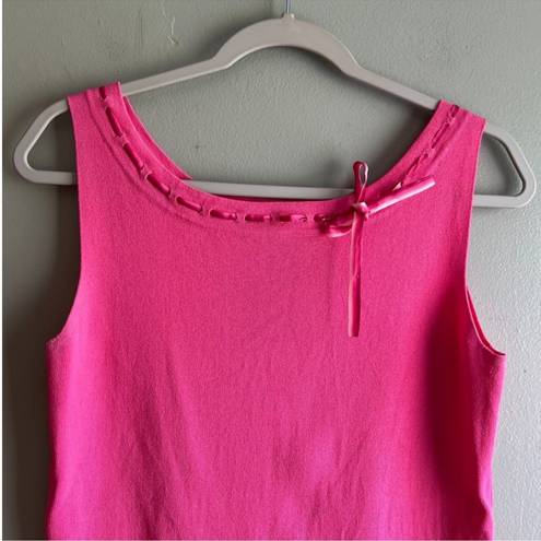 Karen Scott  Barbie Pink Tank Top Slinky Stretch - Size Small