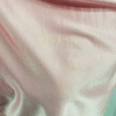 Second Skin Vintage Kiki Pale Pink Nylon  3/4 Sleeve Robe