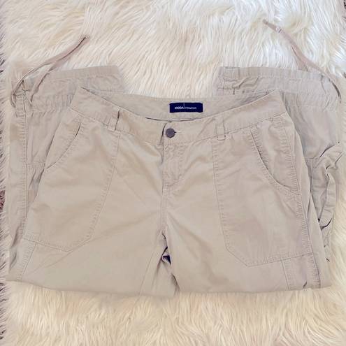 Moda  International Tan Cargo Capris