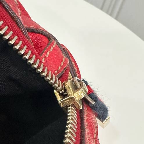 Gucci  Cruise Red Leather Chain Shoulder Bag